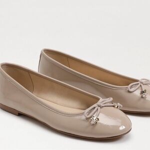 SAM EDELMAN Felicia chai latte patent luxe ballet shoes